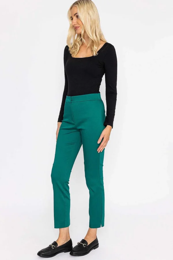 Kelly & Grace Weekend Sateen Pant In Green*Women Jeans & Trousers