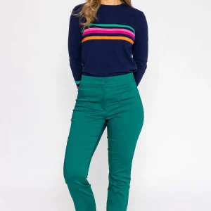 Kelly & Grace Weekend Sateen Pant In Green*Women Jeans & Trousers