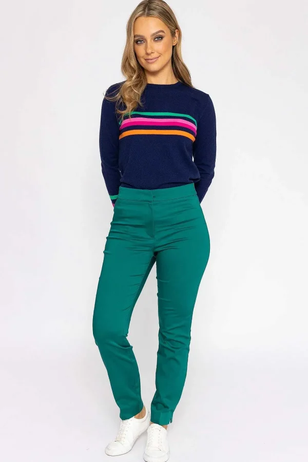 Kelly & Grace Weekend Sateen Pant In Green*Women Jeans & Trousers