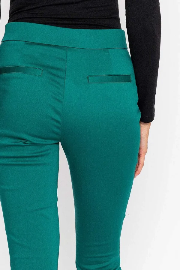 Kelly & Grace Weekend Sateen Pant In Green*Women Jeans & Trousers