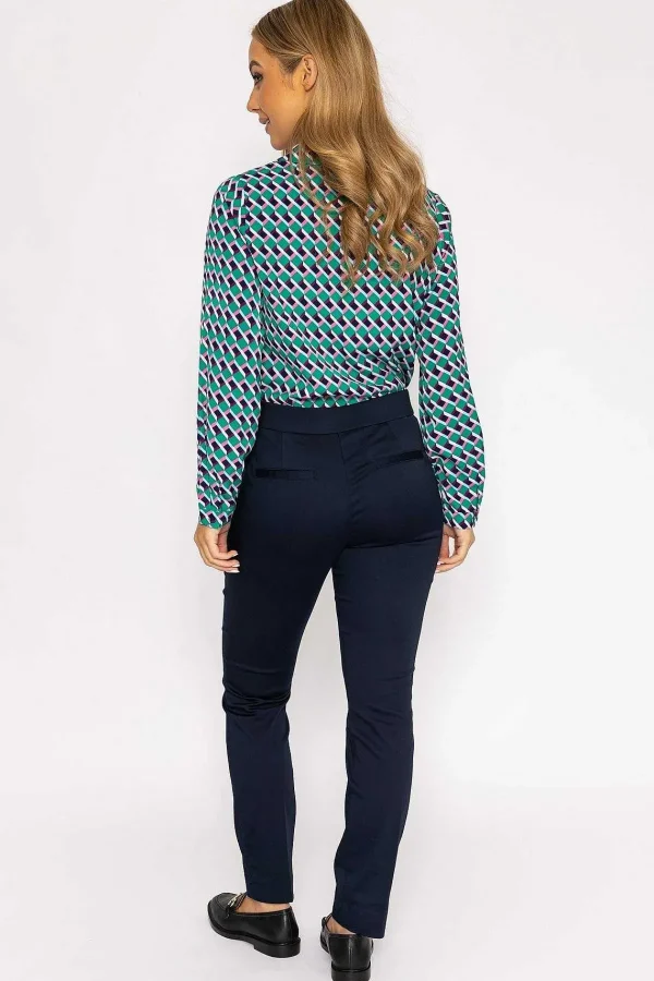 Kelly & Grace Weekend Sateen Pant In Navy*Women Jeans & Trousers
