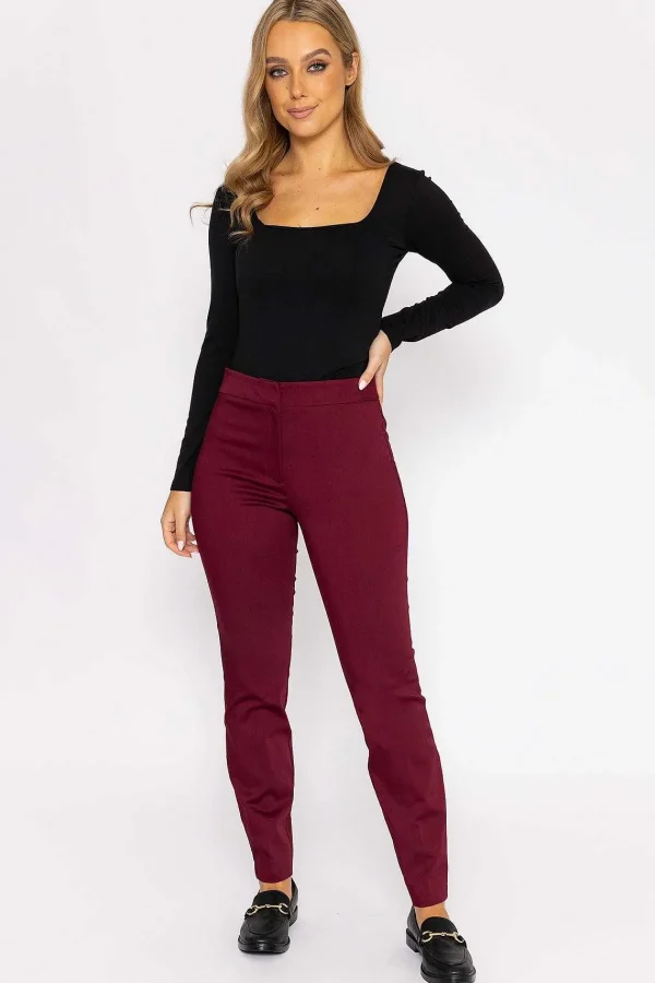 Kelly & Grace Weekend Sateen Pant In Plum*Women Jeans & Trousers