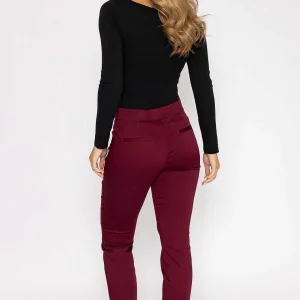 Kelly & Grace Weekend Sateen Pant In Plum*Women Jeans & Trousers