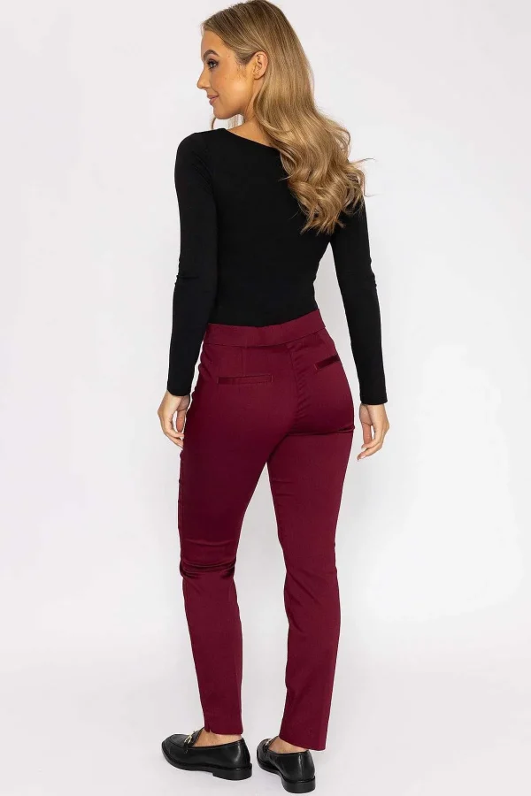 Kelly & Grace Weekend Sateen Pant In Plum*Women Jeans & Trousers
