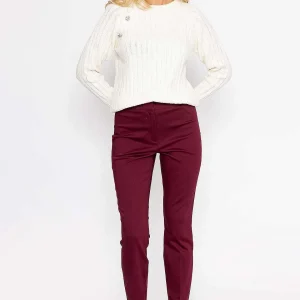 Kelly & Grace Weekend Sateen Pant In Plum*Women Jeans & Trousers