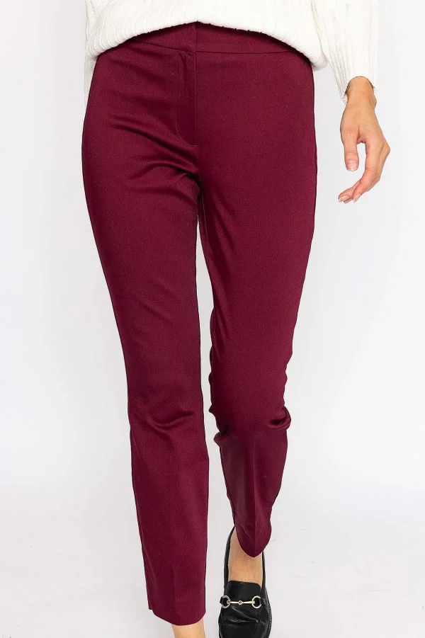 Kelly & Grace Weekend Sateen Pant In Plum*Women Jeans & Trousers
