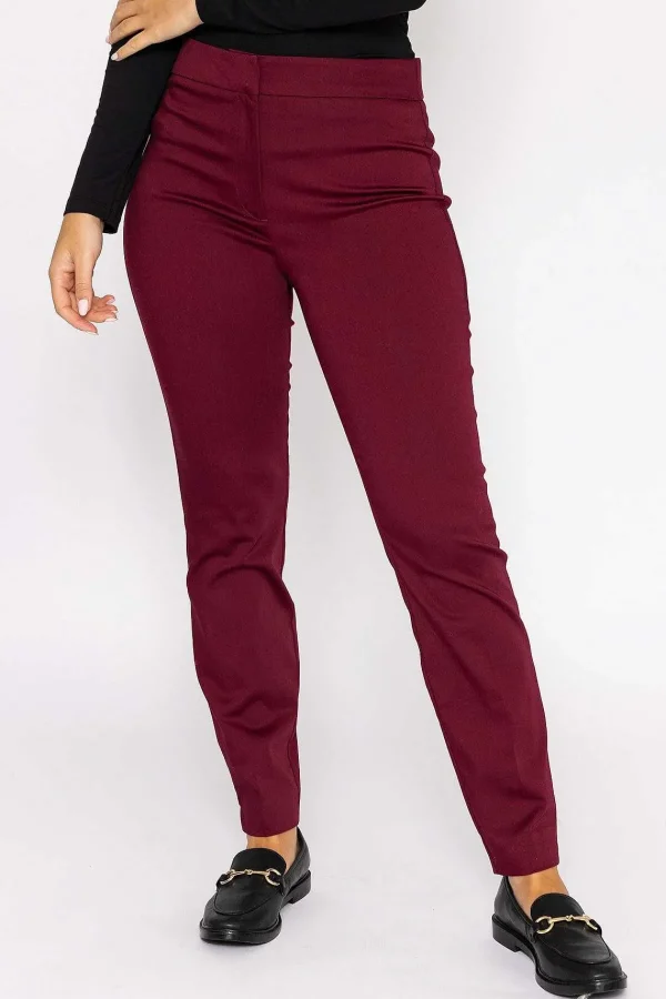 Kelly & Grace Weekend Sateen Pant In Plum*Women Jeans & Trousers