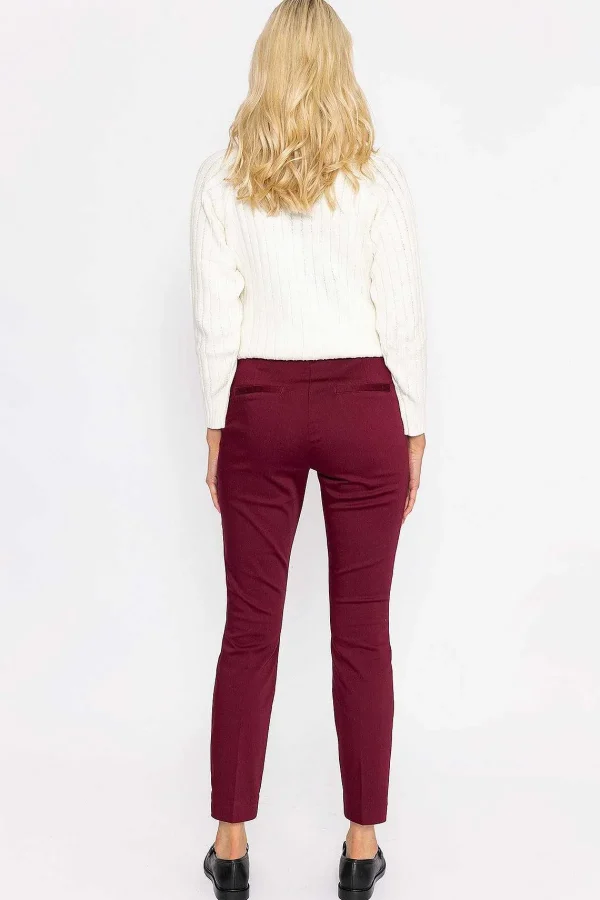 Kelly & Grace Weekend Sateen Pant In Plum*Women Jeans & Trousers