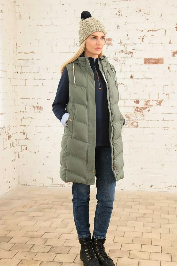 Lighthouse Savannah Gilet In Khaki*Women Coats & Jackets