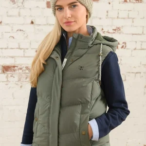 Lighthouse Savannah Gilet In Khaki*Women Coats & Jackets