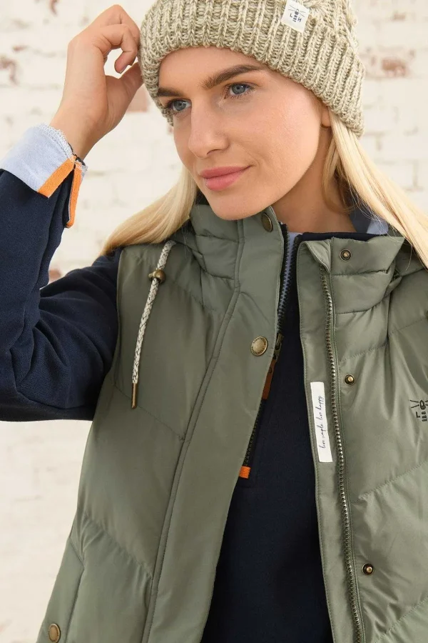 Lighthouse Savannah Gilet In Khaki*Women Coats & Jackets
