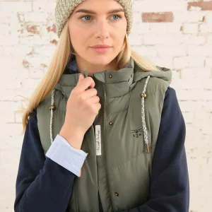 Lighthouse Savannah Gilet In Khaki*Women Coats & Jackets