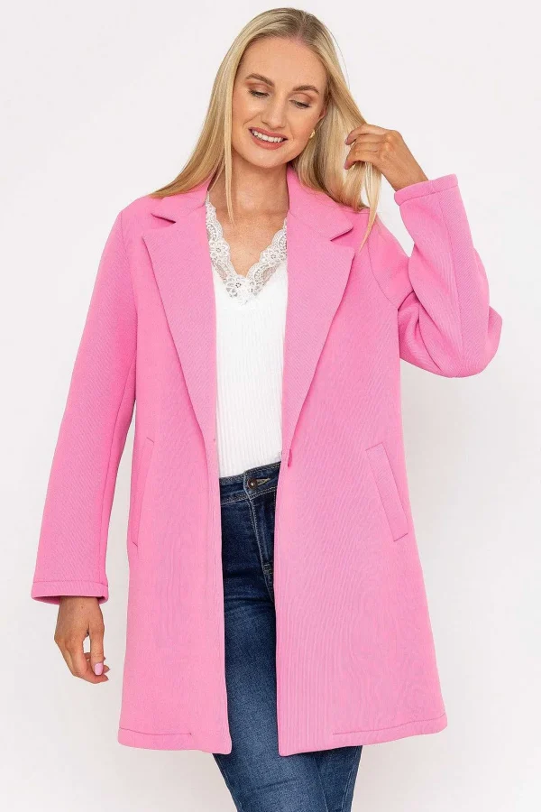 Pala D'oro Scuba Coat In Pink*Women Coats & Jackets