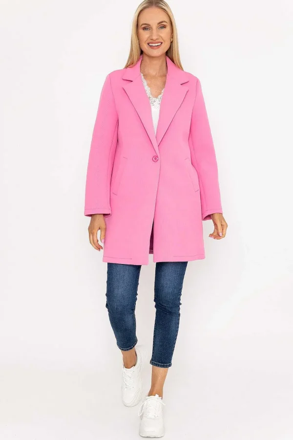 Pala D'oro Scuba Coat In Pink*Women Coats & Jackets