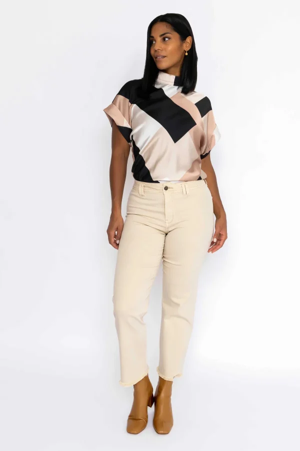 J'aime la Vie Seamless Hem Jeans In Cream*Women Jeans & Trousers
