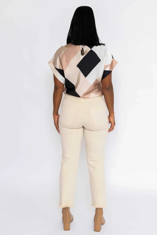 J'aime la Vie Seamless Hem Jeans In Cream*Women Jeans & Trousers