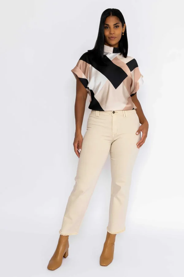 J'aime la Vie Seamless Hem Jeans In Cream*Women Jeans & Trousers