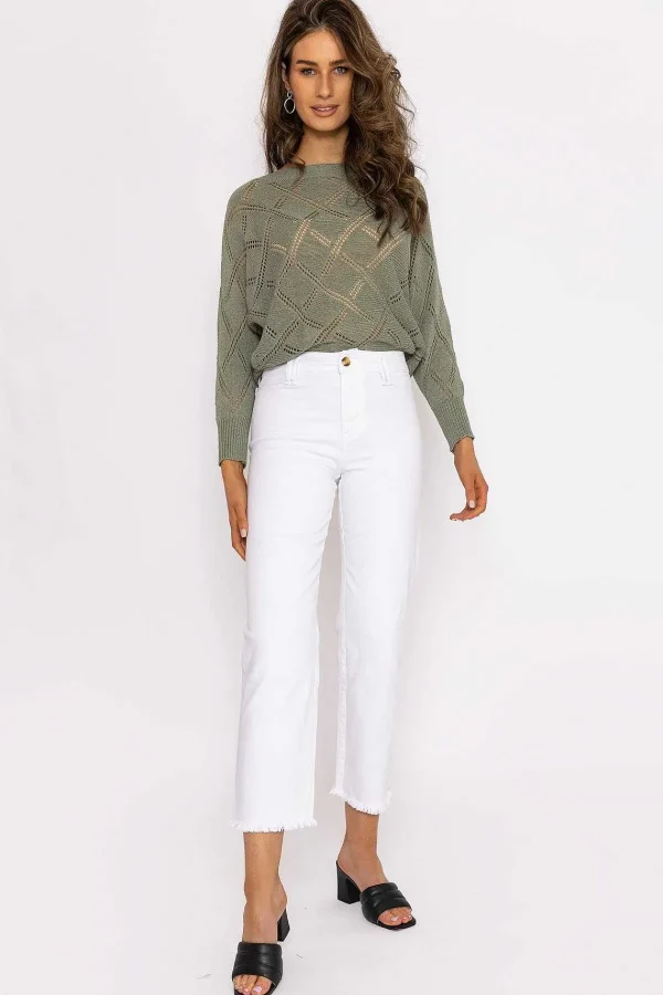 Kalisson Seamless Hem Jeans In Ecru*Women Jeans & Trousers