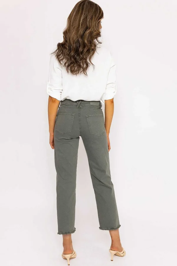 Kalisson Seamless Hem Jeans In Khaki*Women Jeans & Trousers