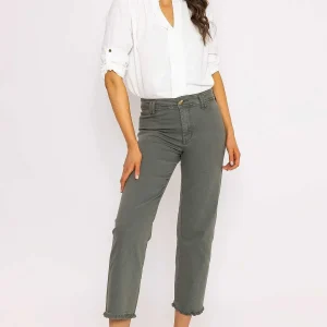 Kalisson Seamless Hem Jeans In Khaki*Women Jeans & Trousers