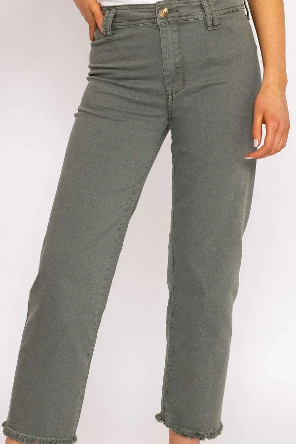 Kalisson Seamless Hem Jeans In Khaki*Women Jeans & Trousers