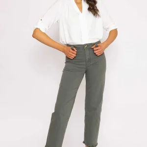Kalisson Seamless Hem Jeans In Khaki*Women Jeans & Trousers