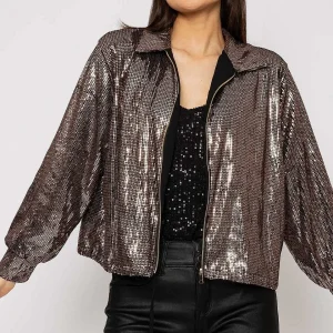 Pala D'oro Sequin Bomber Jacket*Women Coats & Jackets