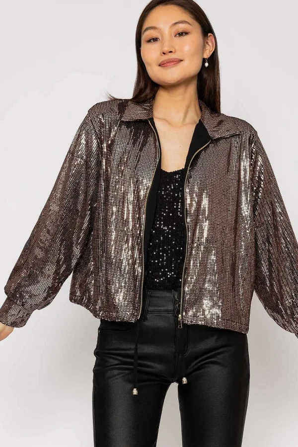 Pala D'oro Sequin Bomber Jacket*Women Coats & Jackets