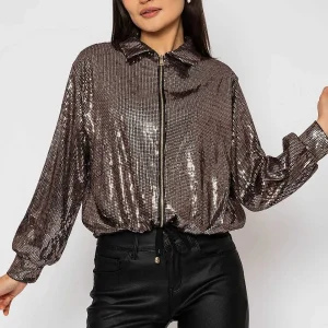Pala D'oro Sequin Bomber Jacket*Women Coats & Jackets