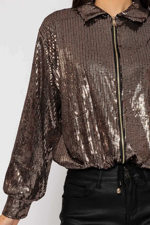 Pala D'oro Sequin Bomber Jacket*Women Coats & Jackets