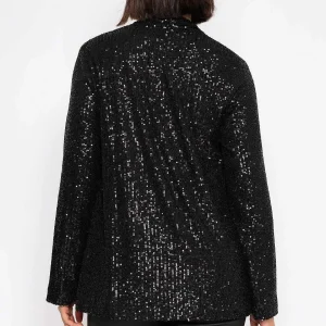 Rowen Avenue Sequin Chuck On Jacket In Black*Women Blazers