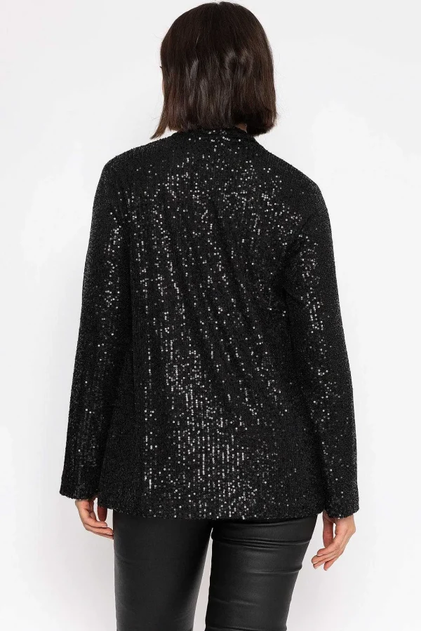 Rowen Avenue Sequin Chuck On Jacket In Black*Women Blazers