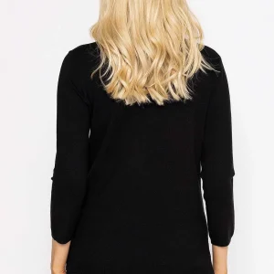 Rowen Avenue Sequin Crew Neck 3/4 Sleeve Knit In Black*Women Jumpers & Cardigans