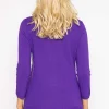 Rowen Avenue Sequin Crew Neck 3/4 Sleeve Knit In Purple*Women Jumpers & Cardigans