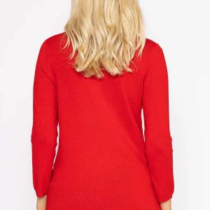 Rowen Avenue Sequin Crew Neck 3/4 Sleeve Knit In Red*Women Jumpers & Cardigans