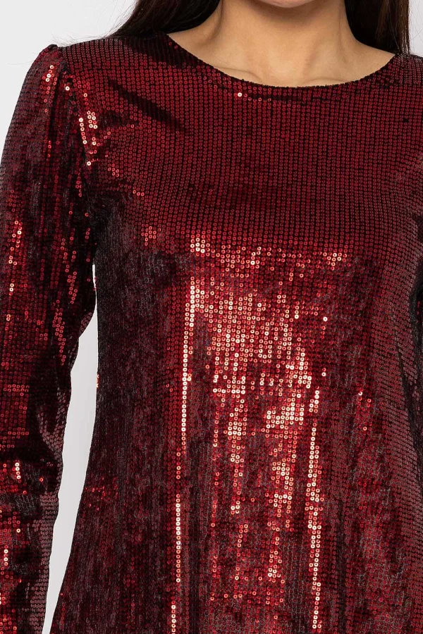 Pala D'oro Sequin Mini Dress In Red*Women Dresses & Jumpsuits