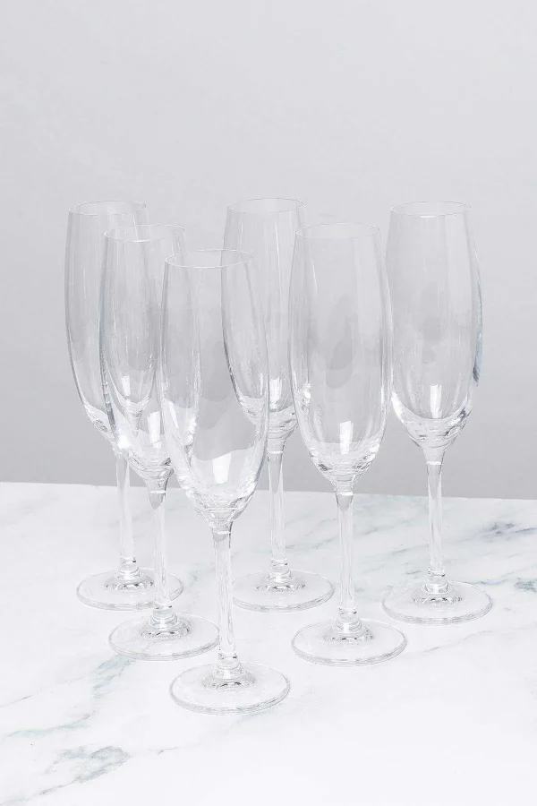 Tipperary Crystal Gift Set Of 6 Connoisseur Champagne Glasses* Homeware