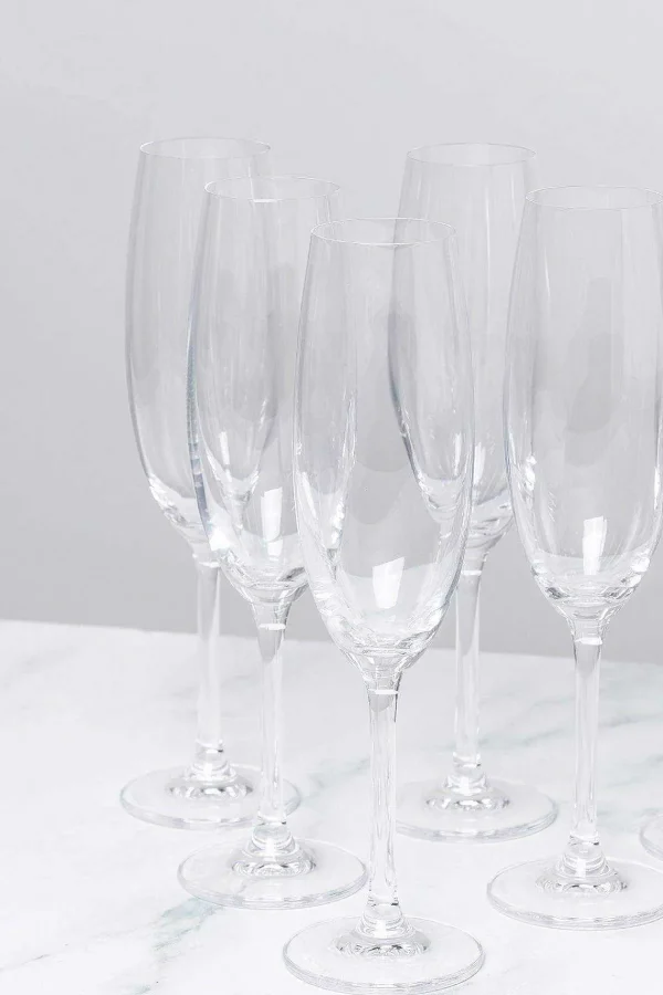 Tipperary Crystal Gift Set Of 6 Connoisseur Champagne Glasses* Homeware
