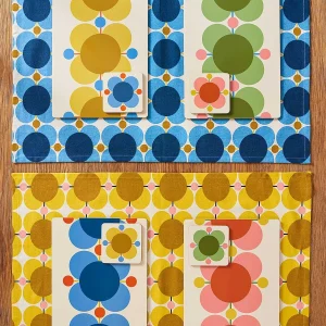 Orla Kiely Set Of 6 Cork Coasters - Atomic Flower* Placemats & Coasters