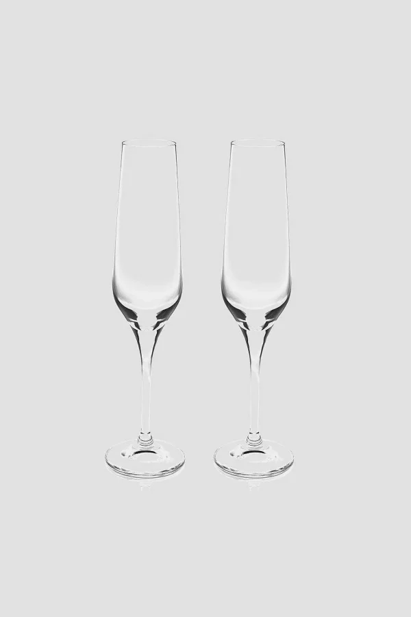 Tipperary Crystal Gift Set Of 2 Crystal Champagne Glasses* Homeware