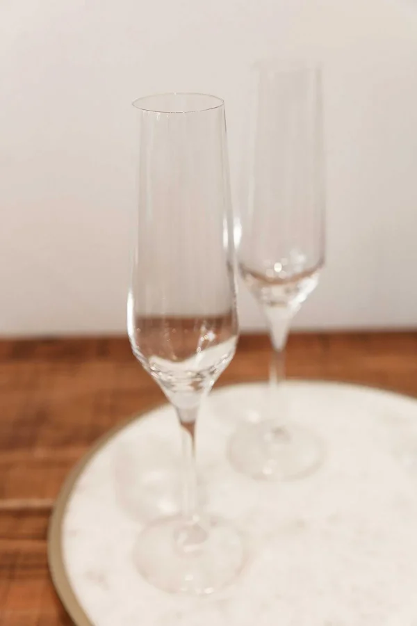 Tipperary Crystal Gift Set Of 2 Crystal Champagne Glasses* Homeware