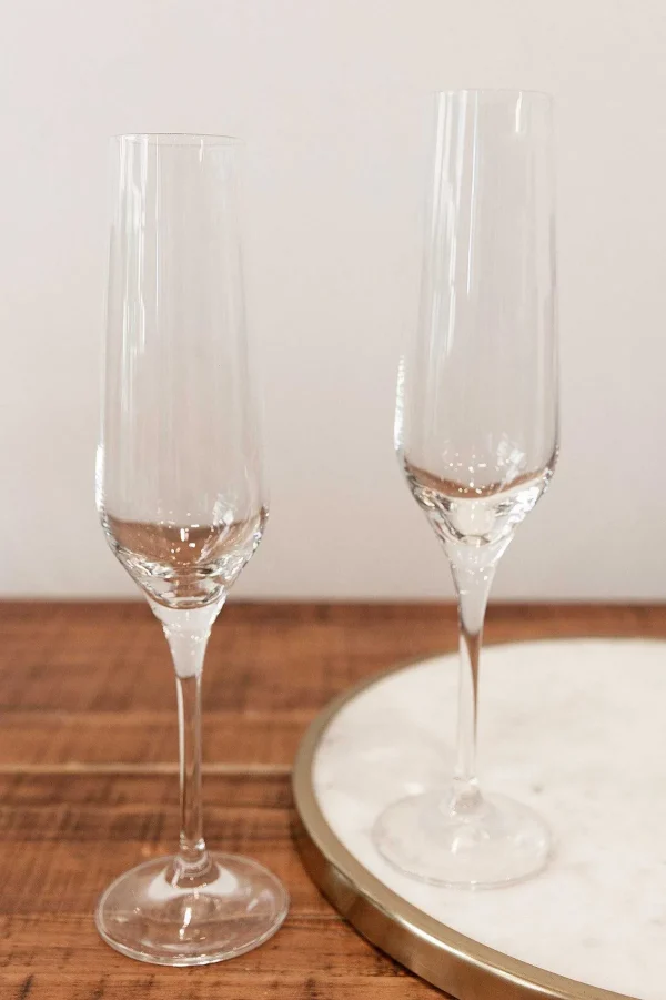 Tipperary Crystal Gift Set Of 2 Crystal Champagne Glasses* Homeware