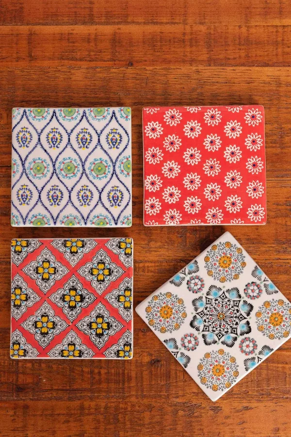 Eclectic Set Of 4 Coasters* Homeware