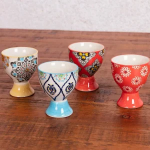 Eclectic Set Of 4 Egg Cups* Homeware