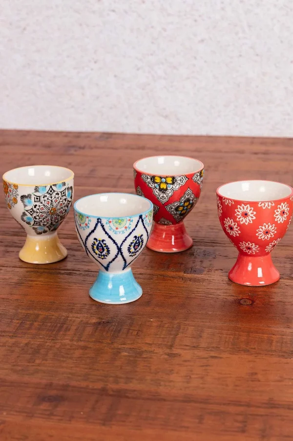Eclectic Set Of 4 Egg Cups* Homeware
