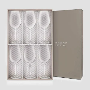 Tipperary Crystal Gift Set Of 6 Elegance Wine Glasses* Homeware