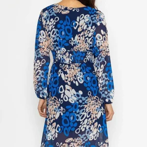 Pala D'oro Shauna Midi Dress In Blue Print*Women Dresses & Jumpsuits
