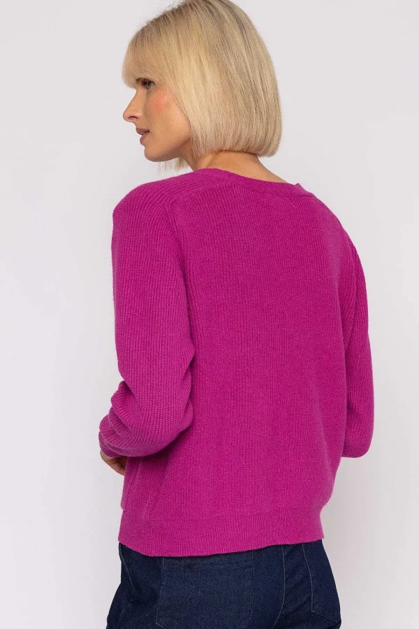 J'aime la Vie Short Cardigan In Magenta*Women Jumpers & Cardigans