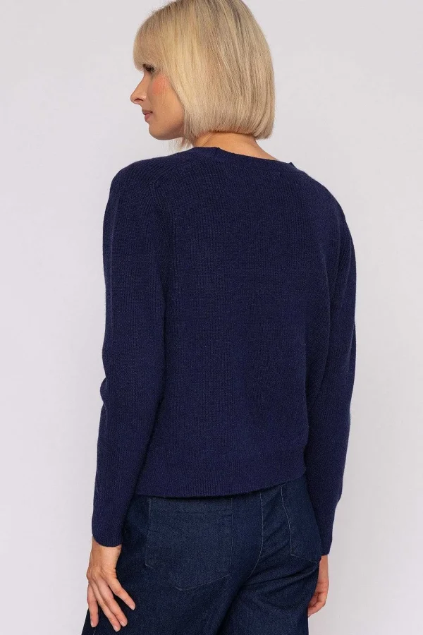 J'aime la Vie Short Cardigan In Navy*Women Jumpers & Cardigans