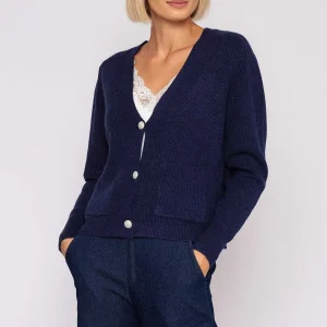 J'aime la Vie Short Cardigan In Navy*Women Jumpers & Cardigans